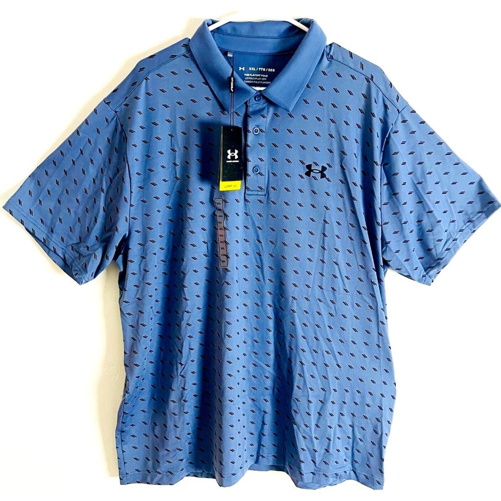 Brand New Under Armour Men’s Golf UA Playoff Polo Shirt 2.0 Blue UPF 40 Size XXL